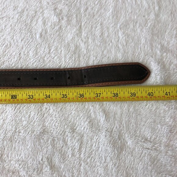 TWO Tone Brown Weaved Leather Belt Size 36" - Picture 8 of 9